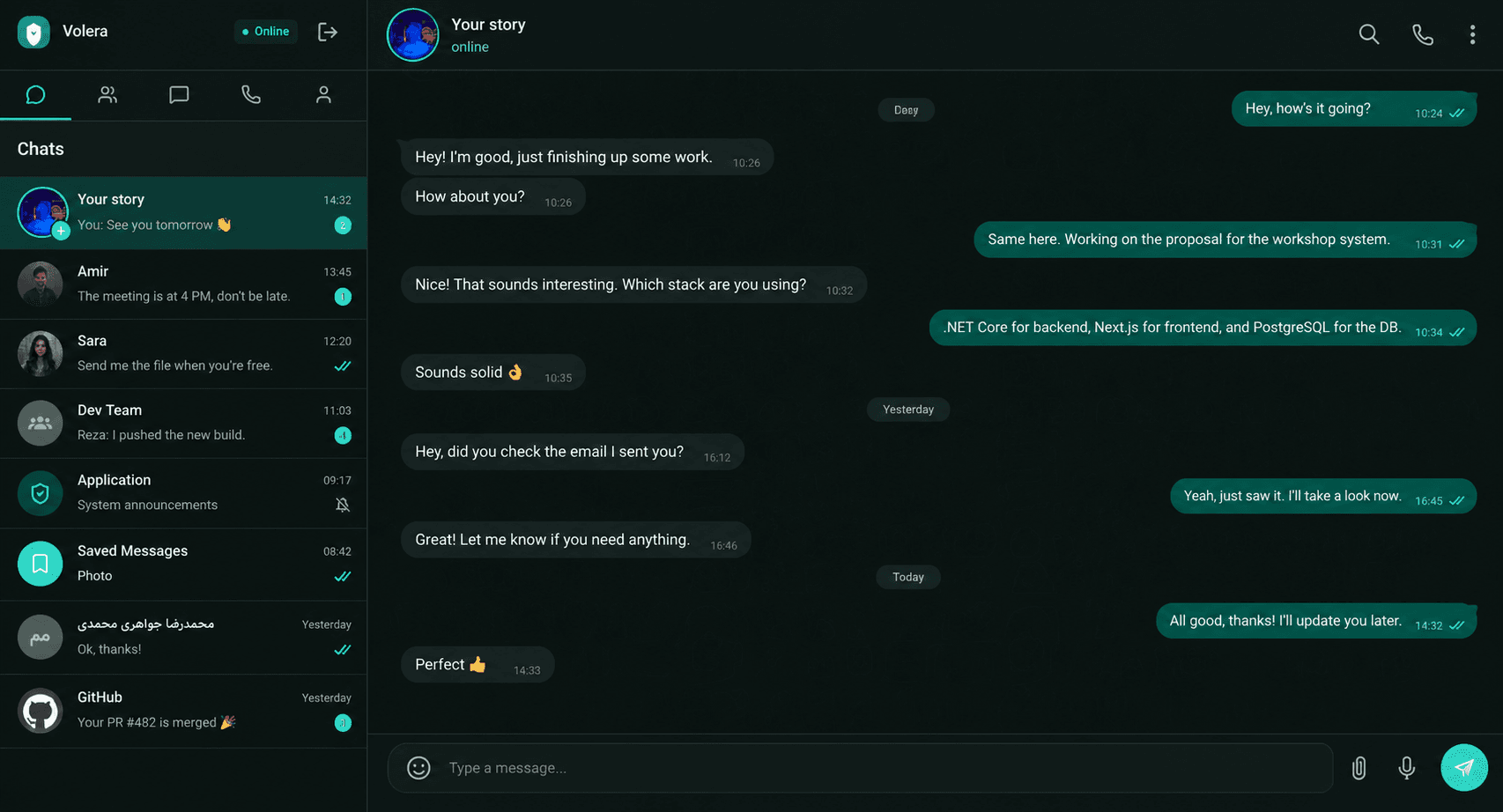 Volera — Real-time Messaging Platform project image